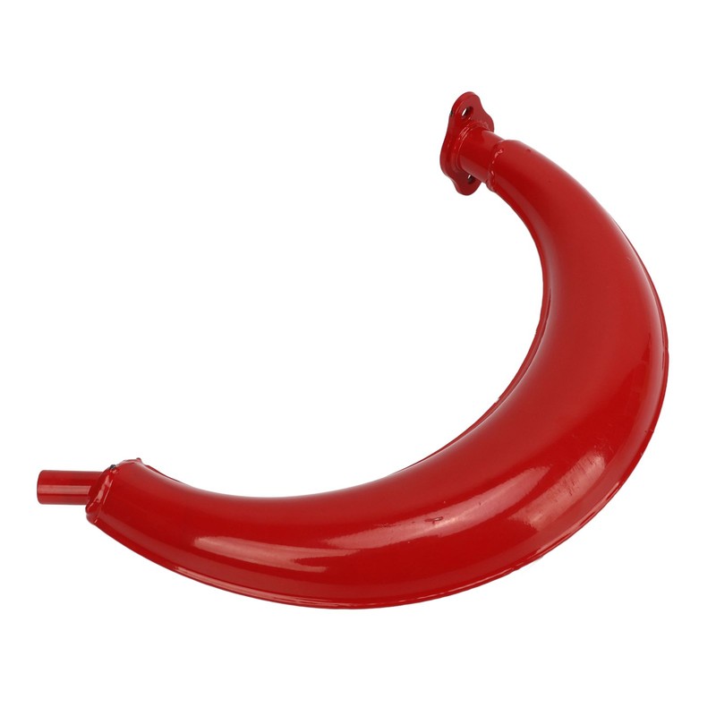 Exhaust Muffler Red Exhaust Silencer Pipe Half Moon Shape 40mm