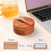 Ashtray with Lid, Stylish, Combined with Wooden and Stainless Steel,