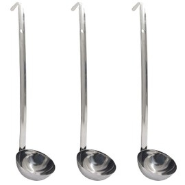 Auvotuis 4 Oz Stainless Steel Ladle, 3 Pcs, 11.8" Long Handle Length