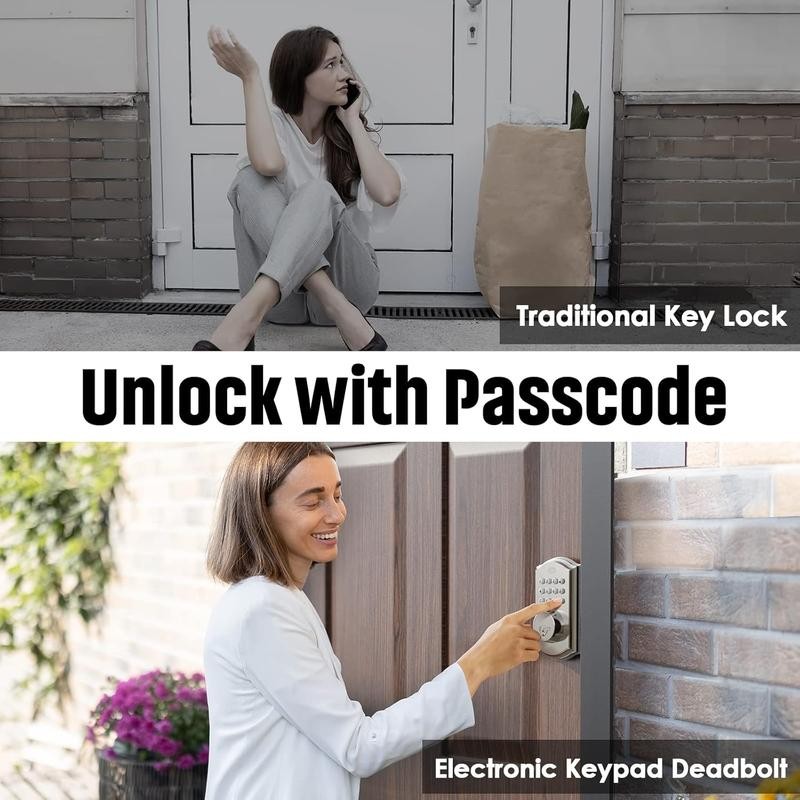 Keyless Entry Door Lock - Electronic Door Lock with Keypad,