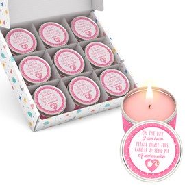 Unique Baby Shower Favors - Baby Shower Party Favors for Girls - Pink Favors for Gender Reveal Party - Premium Baby Shower Favors for Guests - Gender Reveal Party Favors for Baby Girl (9-Pack, Pink)