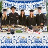Graduation Decorations Class of 2024 Tablecloth - 3 Pcs Plastic