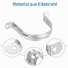 QUARKZMAN Pack of 8 Pipe Clamps for Diameter 75 mm