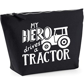 Hippowarehouse My Hero Drives a Tractor printed make up cosmetic wash bag 18x19x9cm