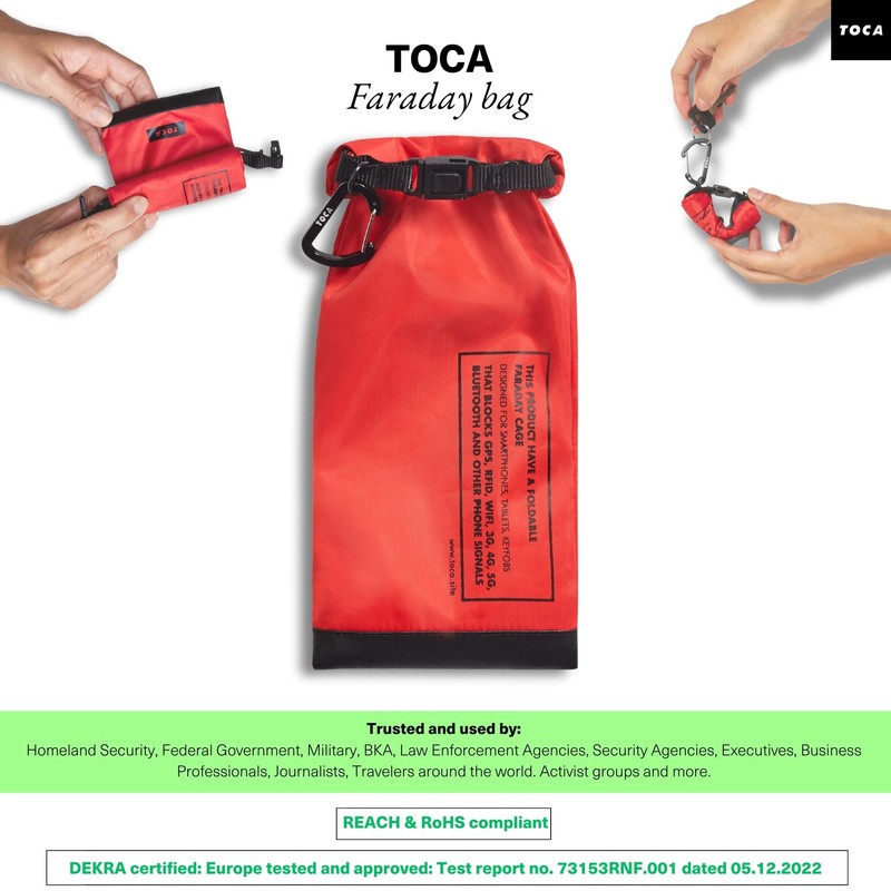 TOCA No Signal Sleeve - RFID Blocking Faraday Bag, Keyless