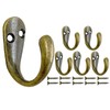 Beilala Individual Coat Hooks Bronze, 6 Pack Vintage Wall Hooks
