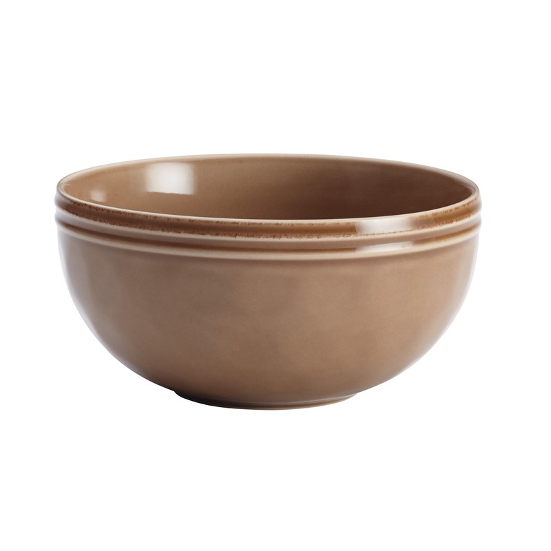 Rachael Ray Cucina Dinnerware 16-Piece Stoneware Dinnerware Set, Mushroom Brown