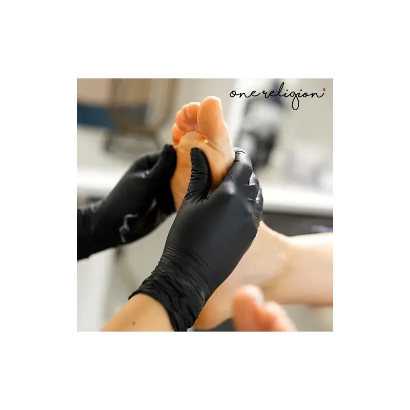 Guantes Desechables One Religion De Nitrilo Negro 100pzs