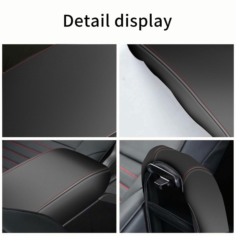 Center Console Covers for 2019-2014 Subaru Forester Red Stiches