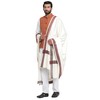Weavers Villa Men's Woven Border White Woollen Lohi/Shawl White Large-MS-987-WHITE