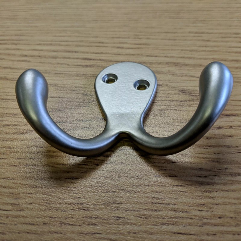 National Mfg. Company Satin Nickel Angry Octopus Double Robe Hook