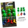FUNOMOCYA 3pcs Resin Frog Figurine Decorative Ornaments Quirky Home Decor