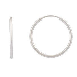 HUNTER & TROVE Infinity Endless Hoop Earrings in 925 Sterling Silver or 14K Gold fill, 14mm - 20mm sizes (.925 Sterling Silver 20mm)