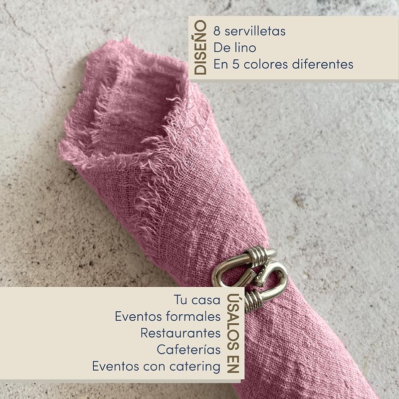 MACAR 8 Pack de servilletas de Tela Individual para Mesa