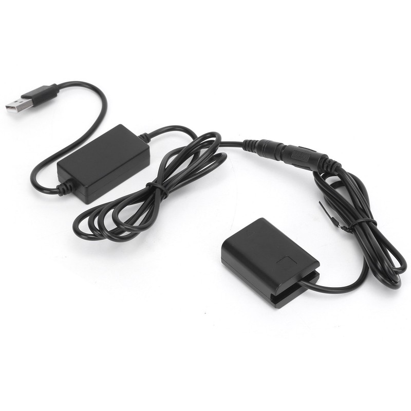 NPFW50 Dummy Battery DC Coupler Power Adapter with USB Drive