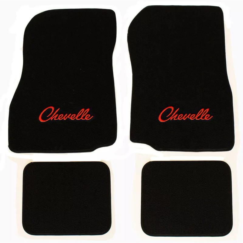 AFM NEW! 1968 - 1972 CHEVELLE Floor Mats Black Carpet