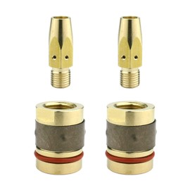 SÜA - Gas Diffuser + Nozzle Adaptor - Replacement for Miller M-25 & M-40 MIG Guns - Models: 169-728 & 169-729 - (2 PAIRS)