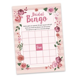Inkdotpot Cards For Bridal Wedding Shower Bachelorette Party Bulk Blank Square Fill In Gift Ideas 50 Floral Bingo Game