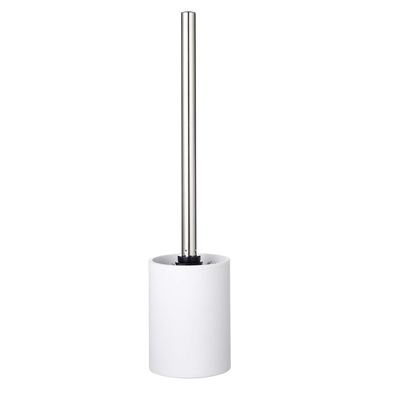 Ridder Touch Toilet Brush, Poly Resin, White, 8.5 x 8.5