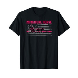Miniature Horse American Flag T-Shirt