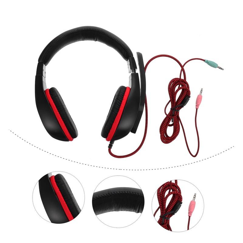 Mipcase Wired Gaming Headset with Microphone Over Ear Stereo Headphones