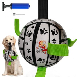 CEASELESLY Hund Fußball,Hundespielzeug Ball mit Greiflaschen,Dauerhaft Hundespielzeug Ball mit Griff,mit Ballpumpe und Nadel,Geeignet Zum Trainieren,Hundeball für Outdoor,Indoor,Rasen,Schwimmen