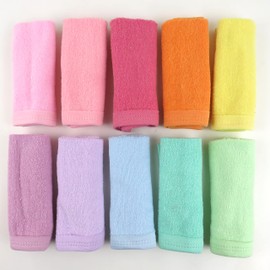 HonestBaby 10-Pack Organic Cotton Baby-Terry Wash Cloths, Rainbow Pinks, One Size