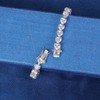MDFUN 18K White Gold Heart Tennis Bracelet for Women Heart