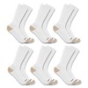 Carhartt Men's Midweight Synthetic Blend Crew Sock 6 Pack, White,