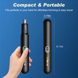 Winsea Precision Nose Hair Trimmer – 360° Safe & Efficient Electric Trimming, USB Rechargeable, Waterproof, for Nose, Ear, Eyebrows, and Beard Grooming