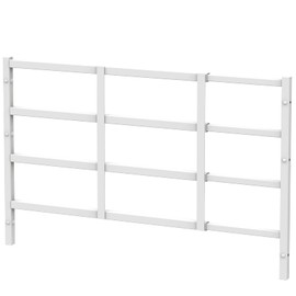 Delmoar Fixed Window Safety Guard 19”x 38” Adjustable Width Prevents Accidental Falls, Non-Egress, Tamper Resistant Screws Included, White, Single Pack