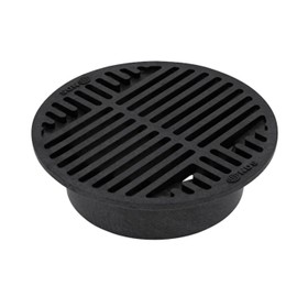 NDS 8" Black Round Drainage Grate for Pipes, Garden, Yard, Drain