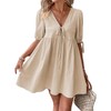 IDEALSANXUN Linen Dresses for Women 2025 Spring Summer Beach Tie