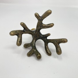 Antique Bronze Sea-Life Marine Nautical Drawer Knobs, Bathroom, Cupboards, Dresser (3. Large Coral)