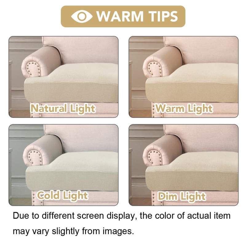 H.VERSAILTEX Stretch 2 Piece T Cushion Sofa Slipcovers Individually Sofa
