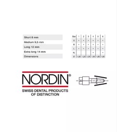 NORDIN Dental Stainless Steel Screw Posts Cross Head M1 12 pieces Refill kit NORDIN