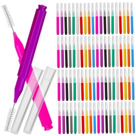 Outanaya 100pcs Interdental Brushes for Braces Portable Dental Picks Compact Lightweight for Efficient Teeth Cleaning for Daily Oral Care