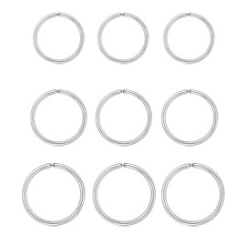 MODRSA Nose Rings Hoops Hoop Nose Ring Nose Hoops 22g 20g 18g Cartilage Hoop Earring Thin Cartilage Earring Hoop Helix Hoop Earring Small Hoop Earrings for Cartilage Tragus Hoop Earring Lip Hoop,