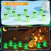CroBlissful 25 Pcs Glow in The Dark Mini Alien Small