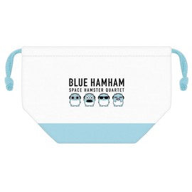 Kamio Japan 103146 Blue Hamham Lunch Drawstring Hamster Lunch Goods, Lunch Bag, Drawstring Bag