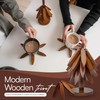 Wooden Tree Trivet Set – 4 Tree-Shaped Coasters & 1