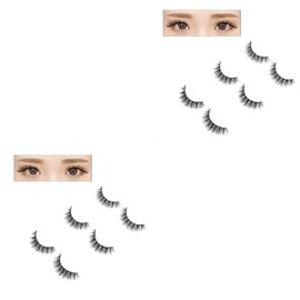 FOMIYES 2sets Strip Lashes Natural 3d Eyelashes Long Thick False Lash Easy to Wear Remove Ideal for Makeup 3pairs*2