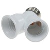 2-Way E27 Socket Y-Adapter Plastic 1x E27 to 2x E27