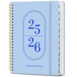 Planner 2025-2026, Academic Year Weekly and Monthly Calendar Planner, July 2025 - June 2026, Spiral Bound School Planning Tool, Perfect for Teacher, Student, Woman & Men - A4 (8.5" x 11"), Sky Blue