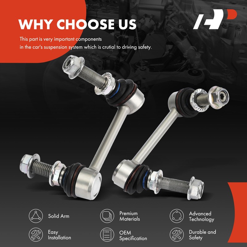 A-Premium 2 x Rear Sway Bar Links Stabilizer Bar Links,