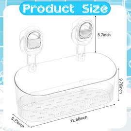 Honeydak 3 Pack Bath Toy Storage Holder for Bathtub Wall Mounted Bathroom Organizer with Drain Holes Acrylic Large Capacity Bathtub Toy Storage for Baby Shower Caddy Bathroom Bedroom