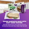 Sandwich Zip Bags - 400 Count -Freezer Safe, Leak-Proof, Strong