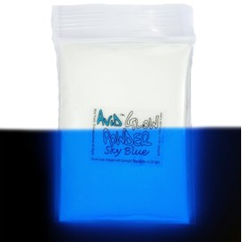 Blue Glow Powder - 2.9oz (80g) Neutral in Daylight/Sky Blue Glow in Dark Pigment Powder for Resin, Slime, Nail Polish, Paints, Coatings, Acrylic