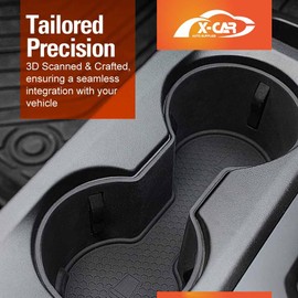 X-CAR Cup Holder Insert for Ford Ranger Dual Cab 2011-2022 Centre Console Rubber Interior Accessories