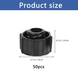 Yharnamite 50 Pcs Plug Luer Lock Cap, Tip Caps for End Caps, Tubes Tip Caps, Luer Lock Tip Caps, Dispensing Tip Cap Caps Supplies Caps for for Glue, Paint, Craft (Black)